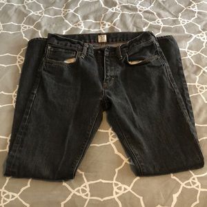 J. Crew Dark Wash 484 Slim Jeans dark blue wash